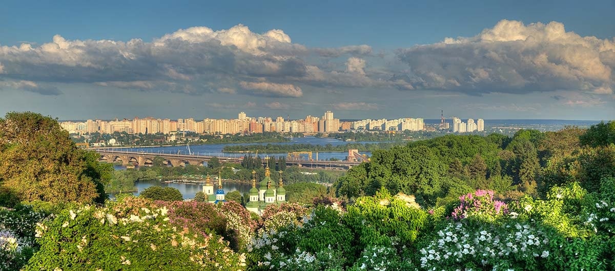 Vydubychi view