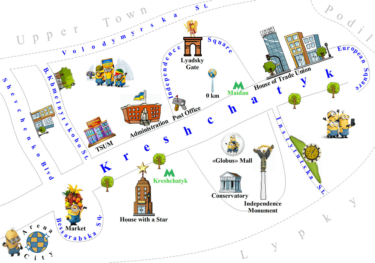 Kreshchatyk map