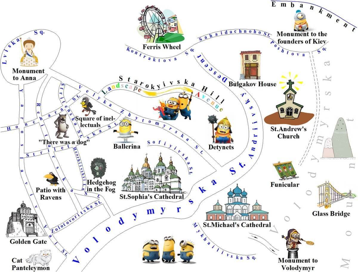 Tour for kids and children map